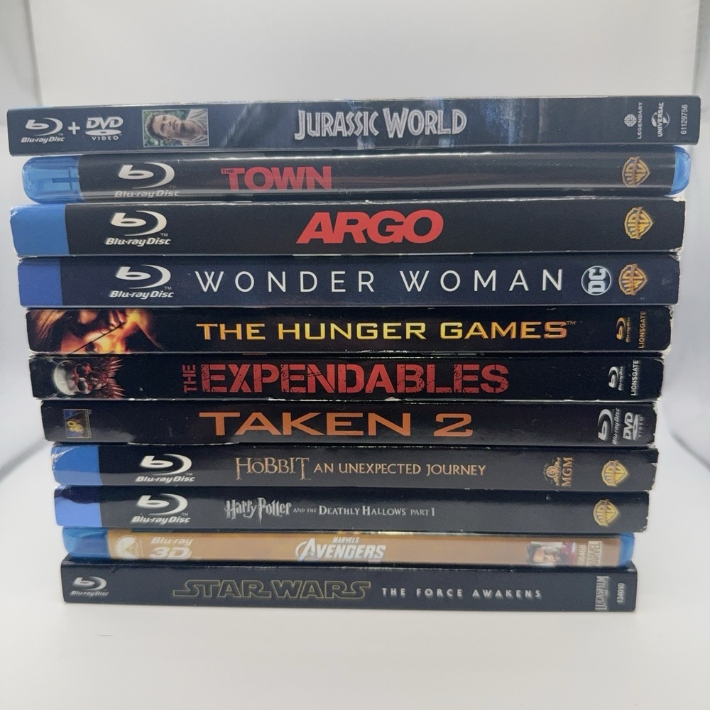 Blu-ray Lot Of 11 Super Hero Avengers Taken LOTR Harry Potter Hobbit Star Wars